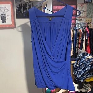 🌺 Tommy Bahama Royal Blue Gathered Top